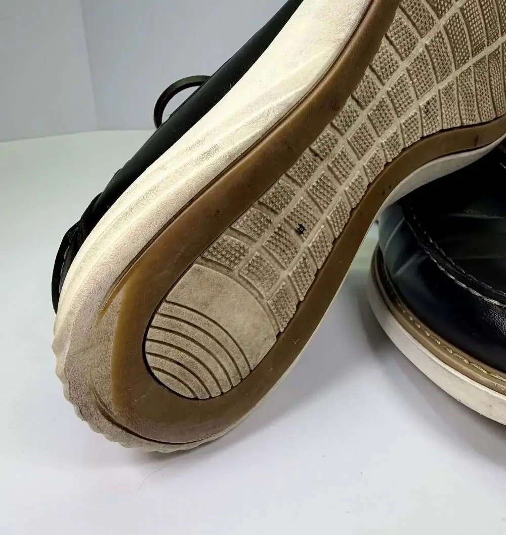 Nautica‎ Men's Moc Toe Boat Shoes with White Sole Size 9.5 Man-made Material